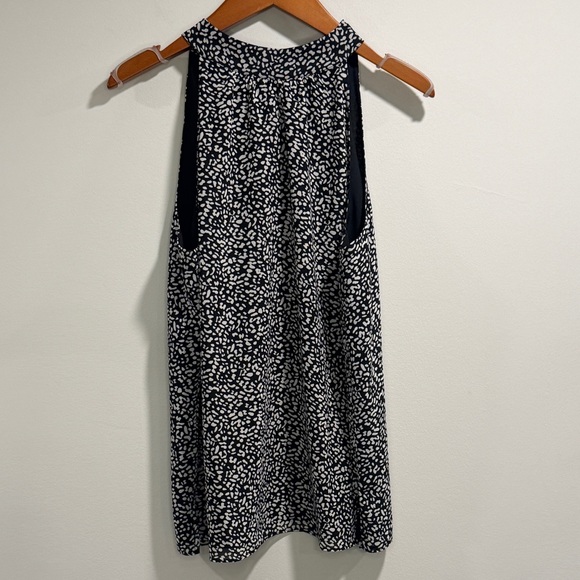 Talbots Tops - Talbots‎ Women’s Monochrome Patterned High Neck Tank Top Blouse Size 12